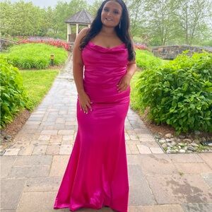 Hot Pink Prom Dress